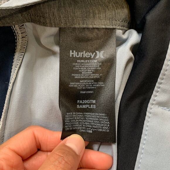 Hurley Board Shorts Mens 32 Dresden Blue Navy Drawstring Beach Swim Surf - Picture 6 of 11